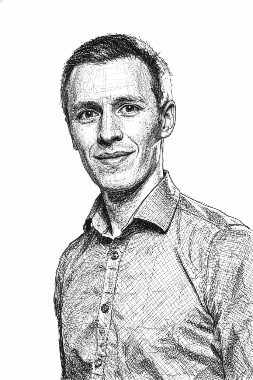 Style transfer with cross-hatching portrait