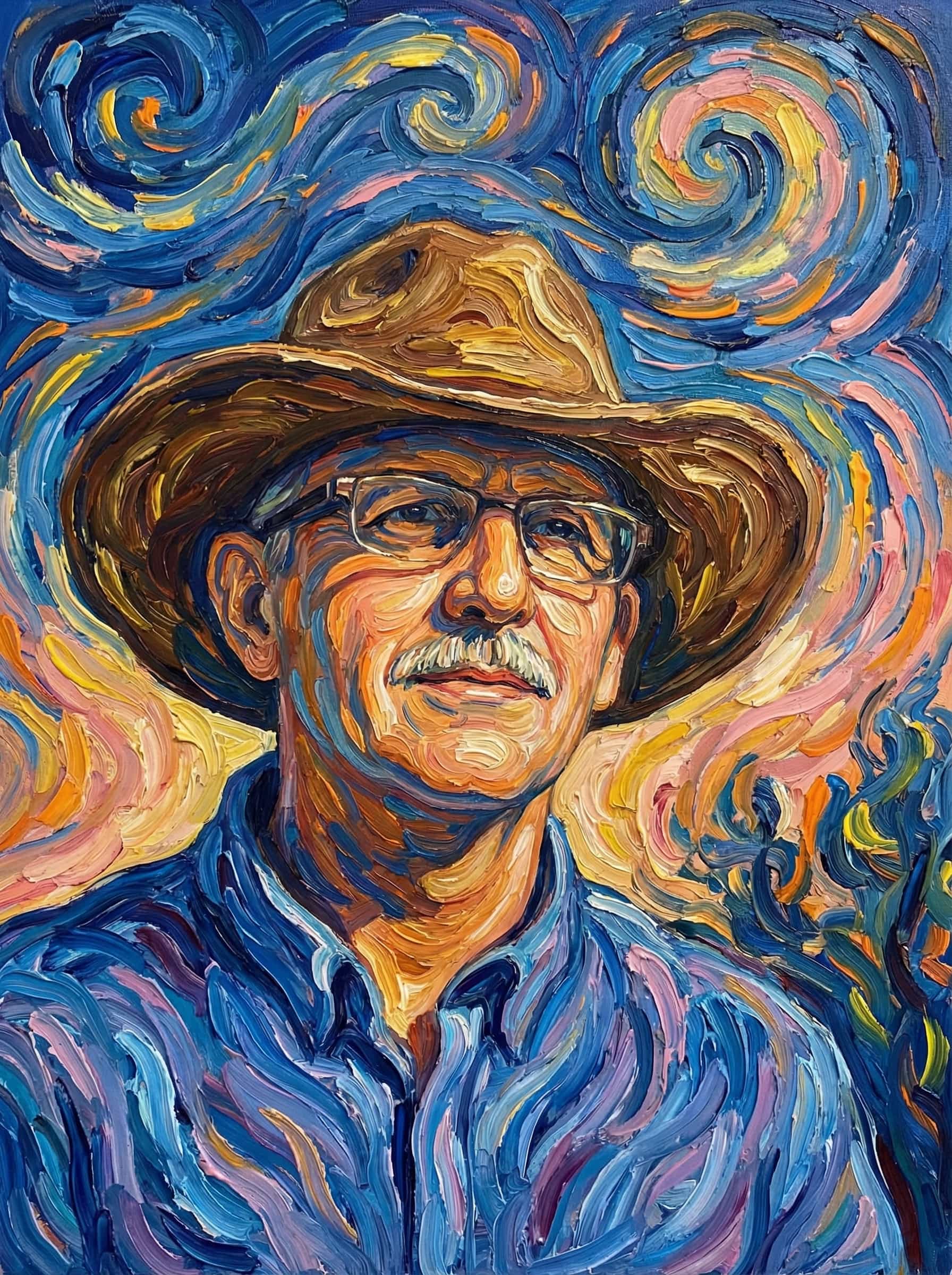 Image in the art style: van gogh.