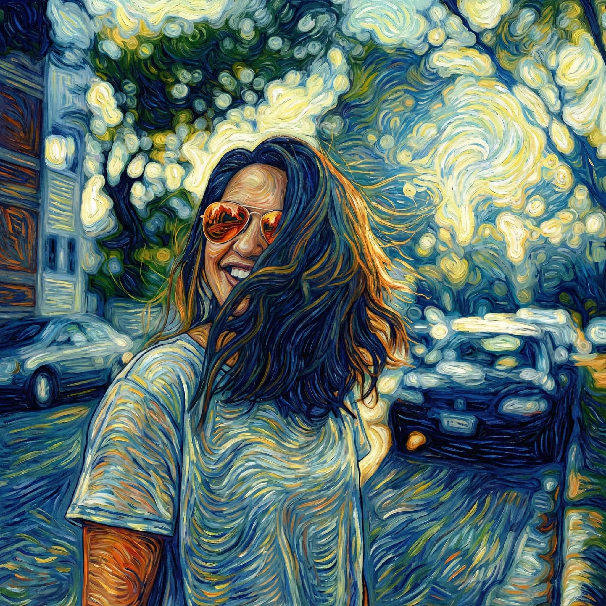 Image in the art style: van gogh.