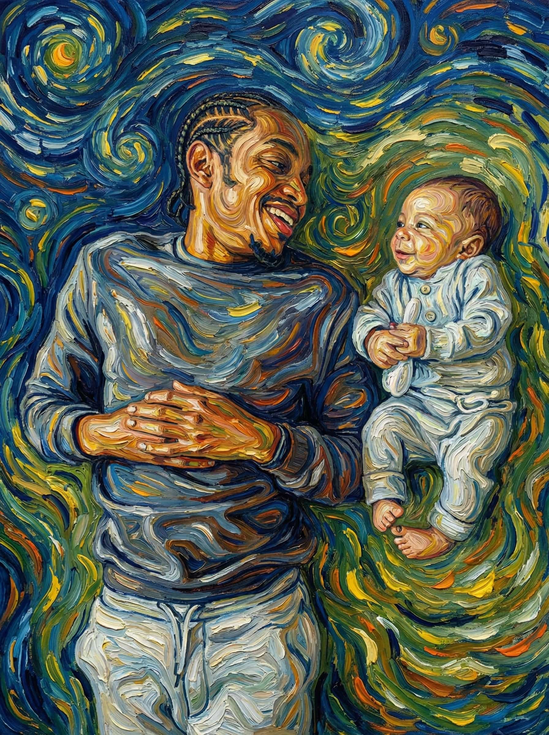 Image in the art style: van gogh.