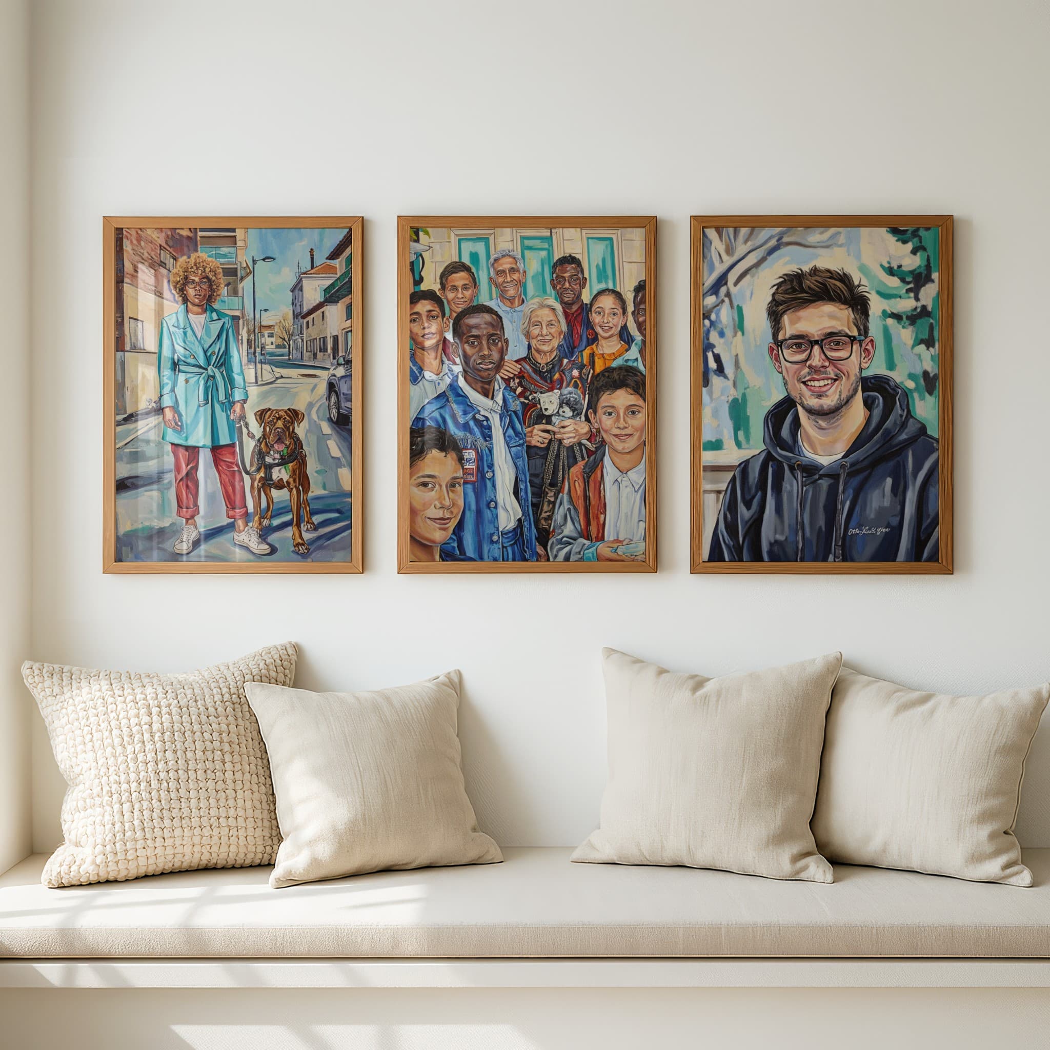 Cozy Living Room gallery wall