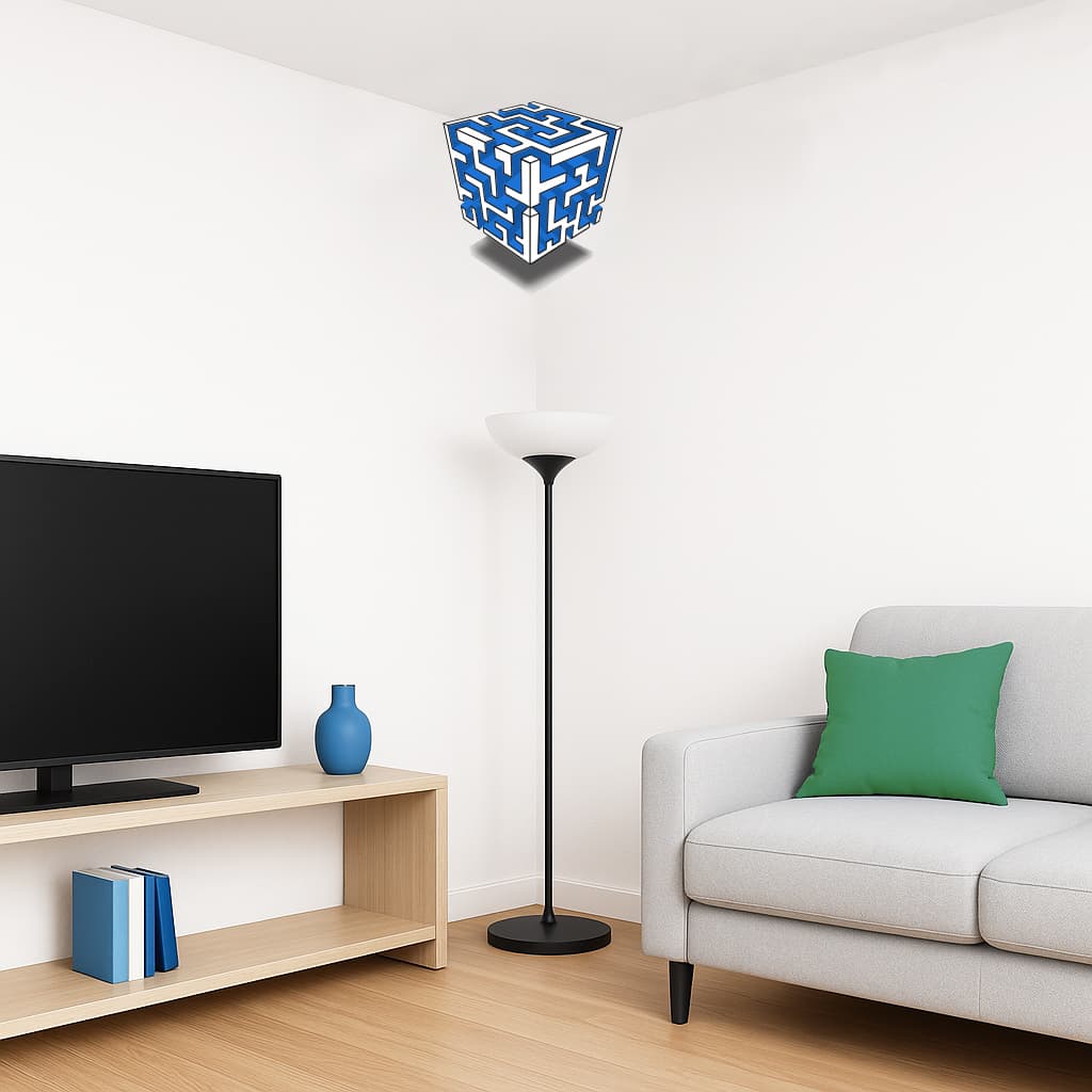 QR Code Cube 3D Wall Art