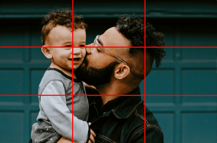 Frame with rule of thirds – better composition for canvas from a photo