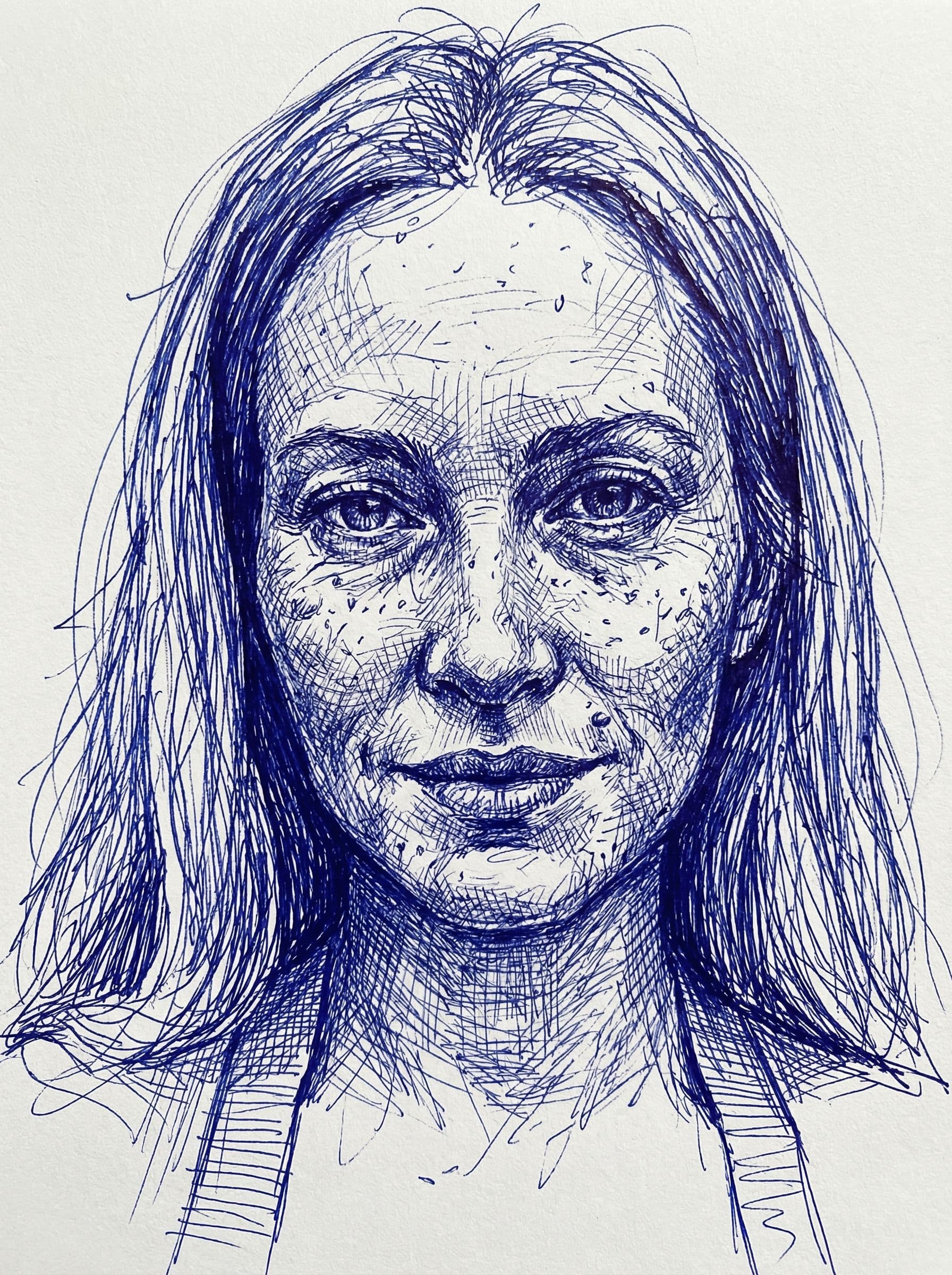 Image in the art style: cross hatching.