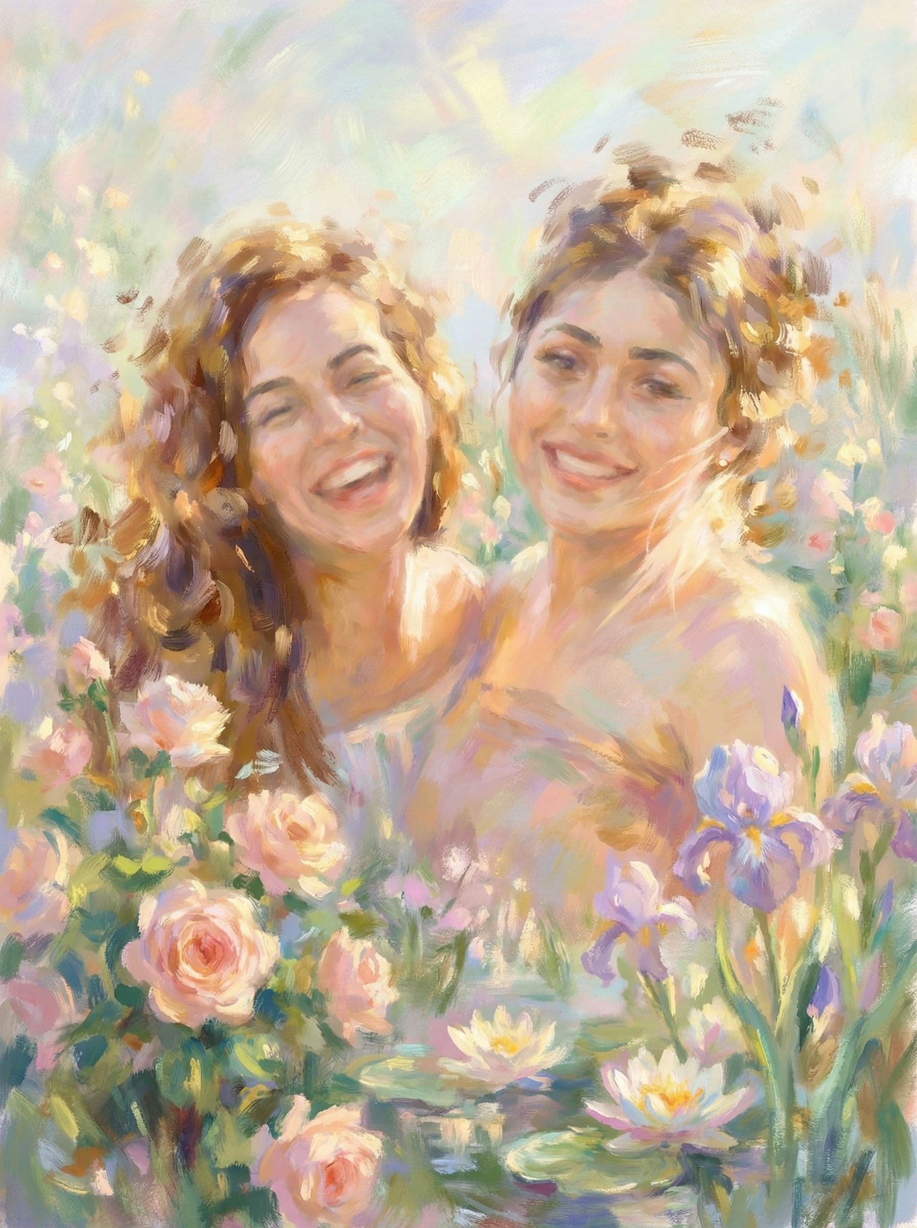 Image in the art style: claude monet.