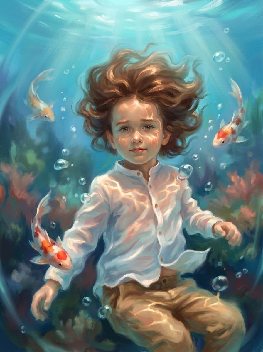 Image in the art style: serene surreal portrait.