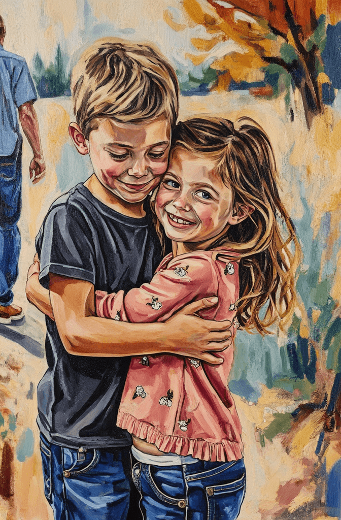 Create an intimate painting on canvas that capture...