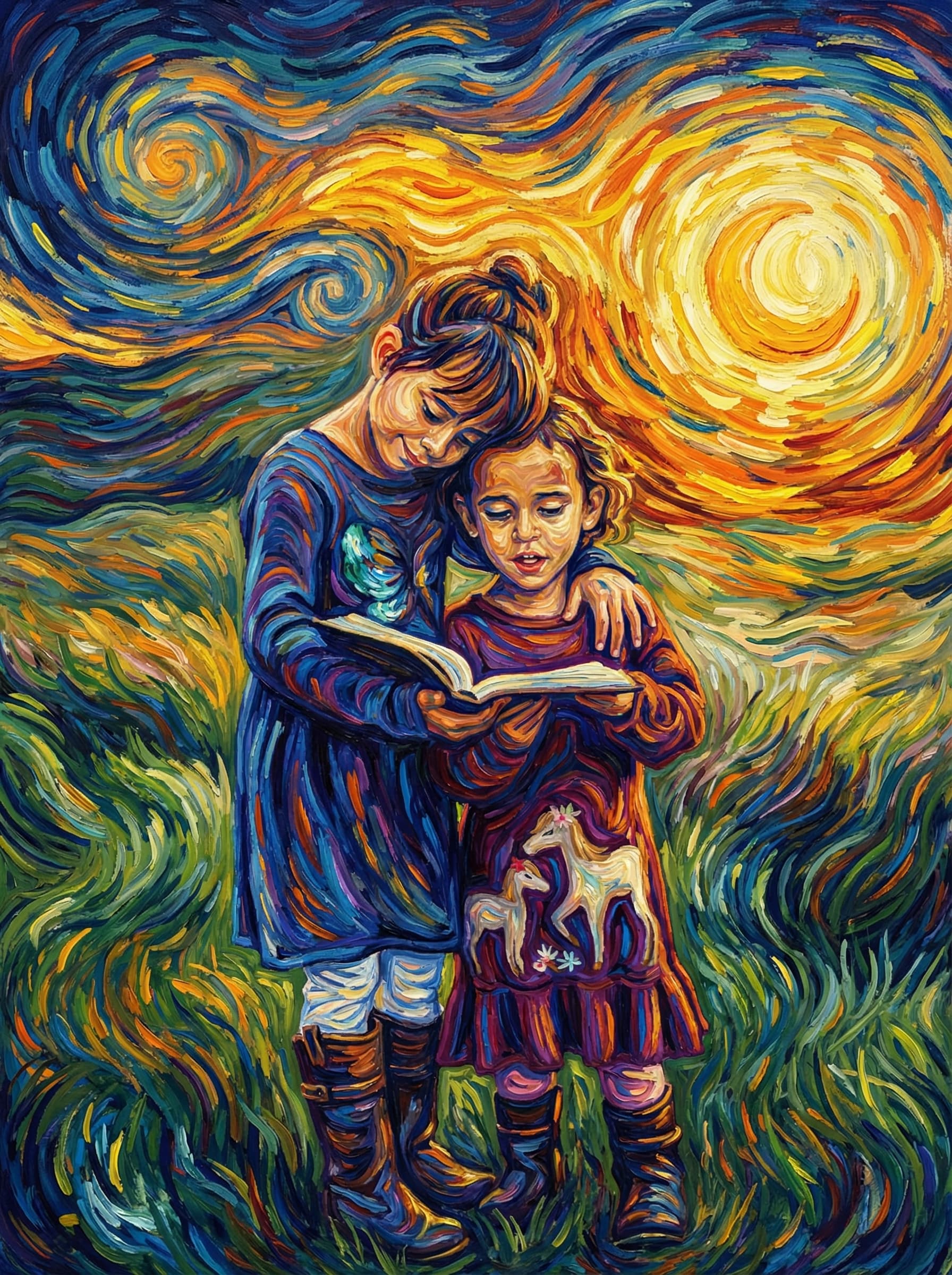 Image in the art style: van gogh.