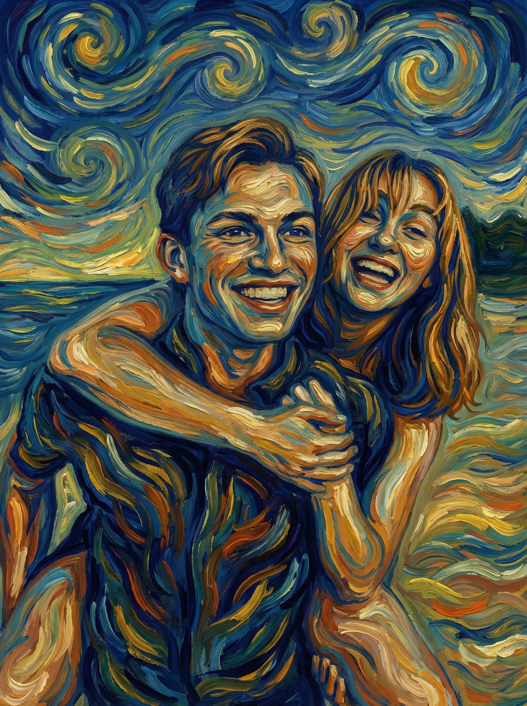 Image in the art style: van gogh.