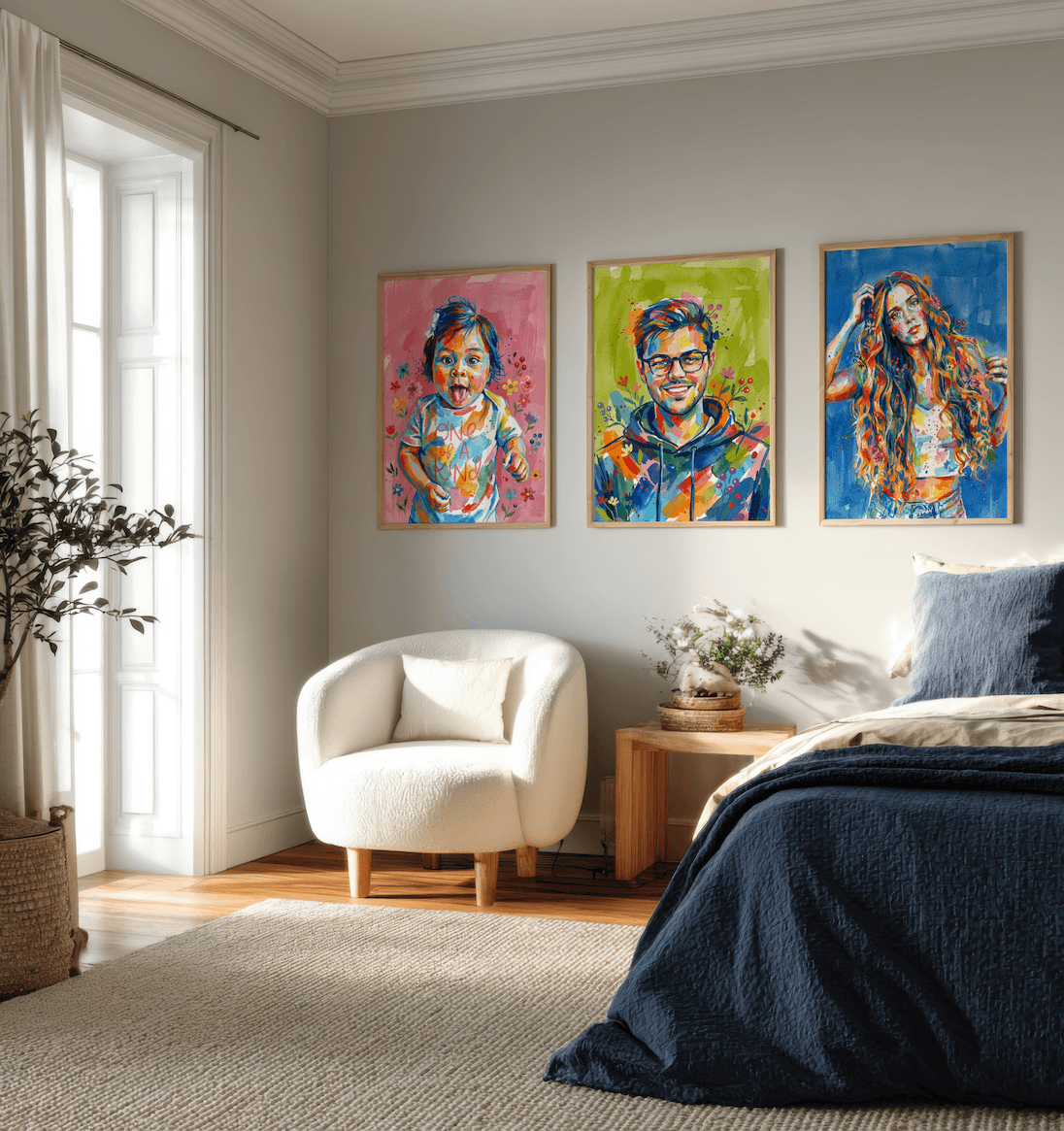 Eclectic gallery wall