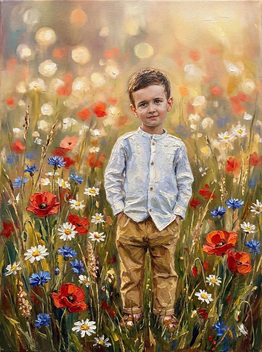 Image in the art style: dreamy meadow oil.