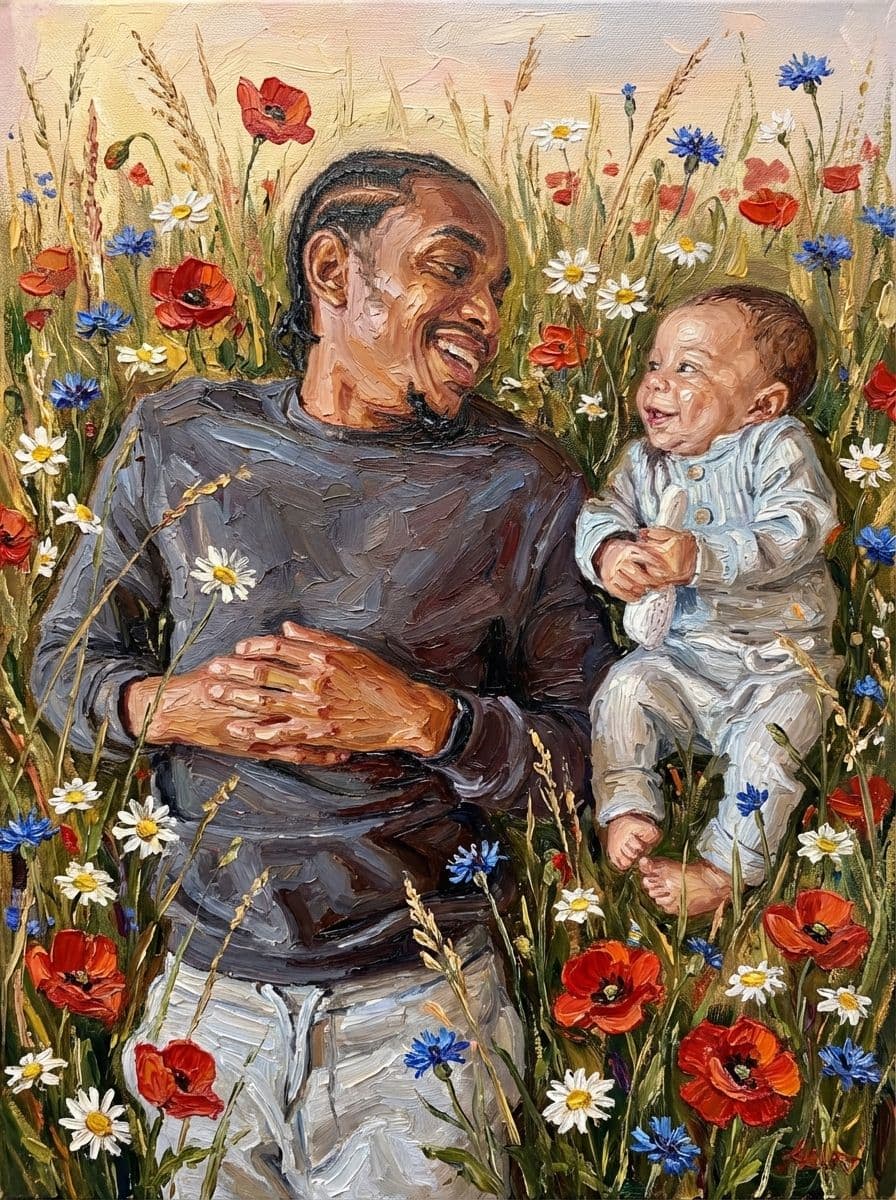 Image in the art style: dreamy meadow oil.