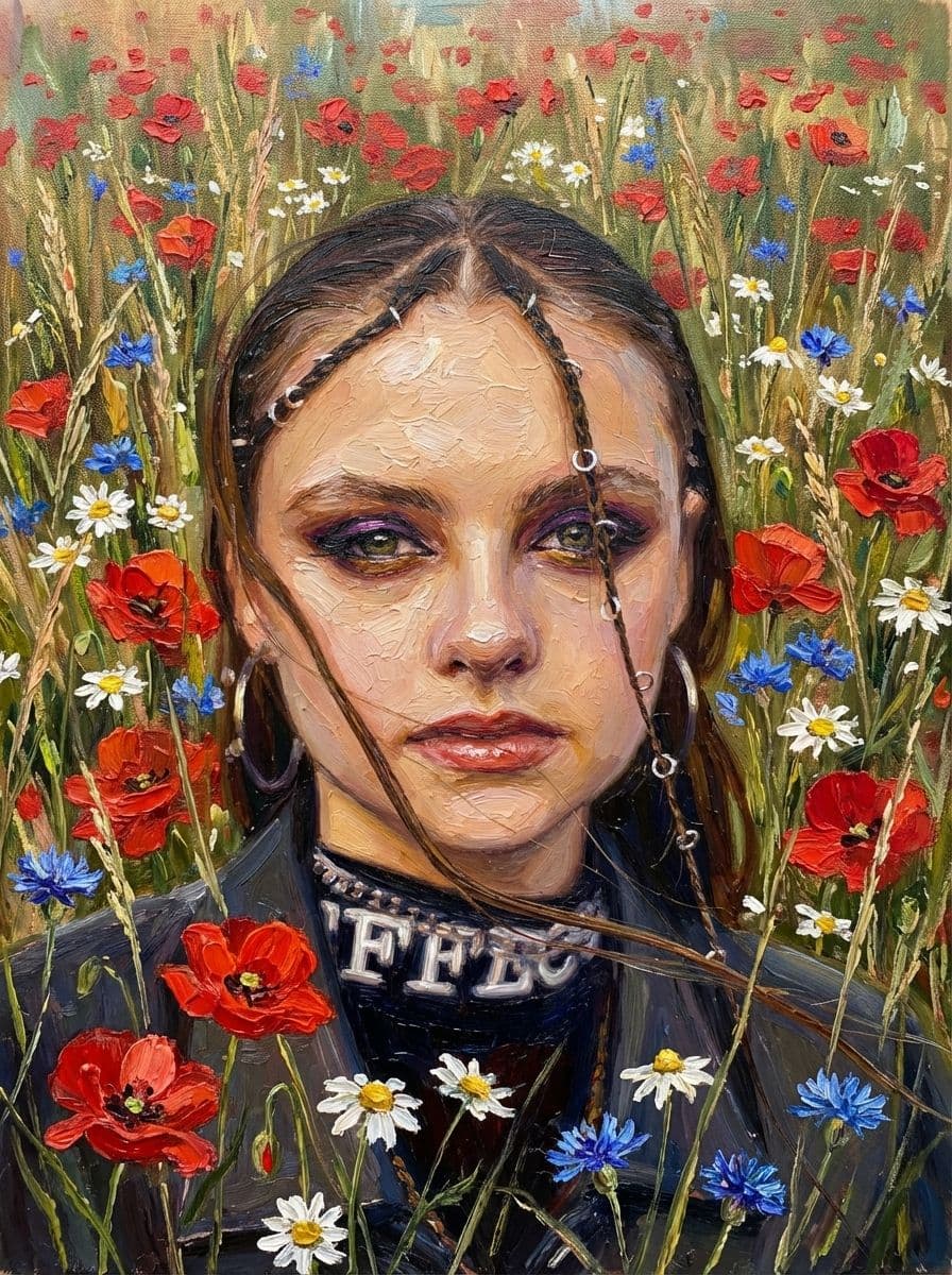 Image in the art style: dreamy meadow oil.