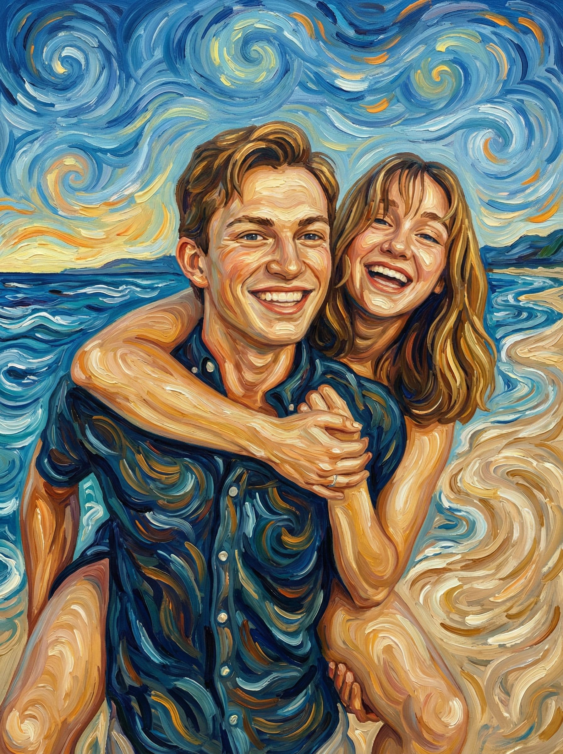 Image in the art style: van gogh.