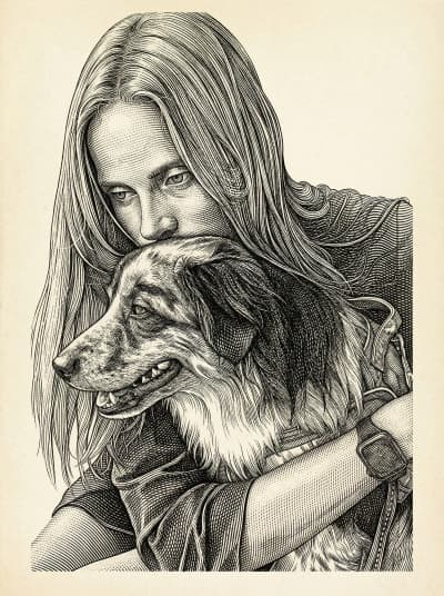 Image in the art style: guilloche linework.