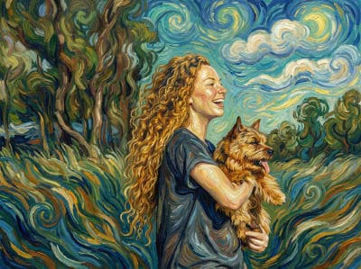 Image in the art style: van gogh.