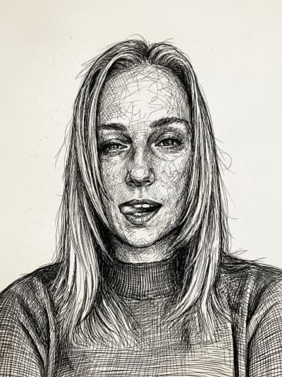 Image in the art style: cross hatching.