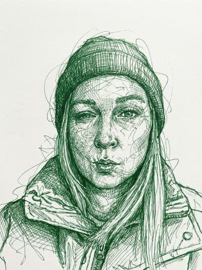 Image in the art style: cross hatching.