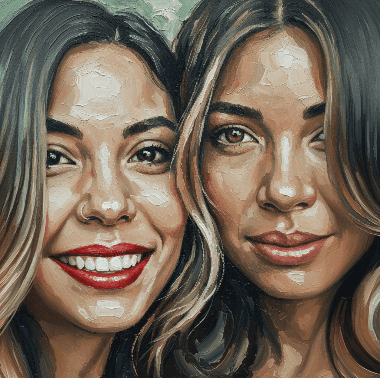 Transform this image into an impasto oil painting where paint is applied thickly to a surface, creating a textured, three-dimensional effect where brush or knife strokes are visible. . Please ensure the final image has an aspect ratio of 2:3.