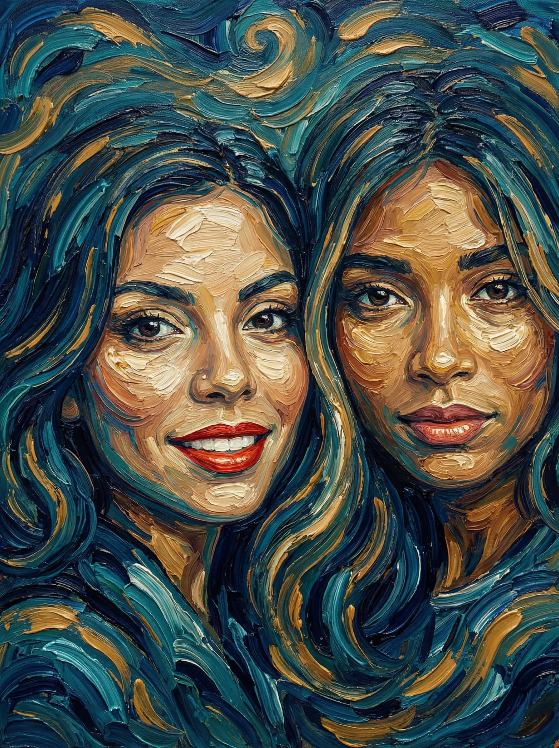 Image in the art style: van gogh.