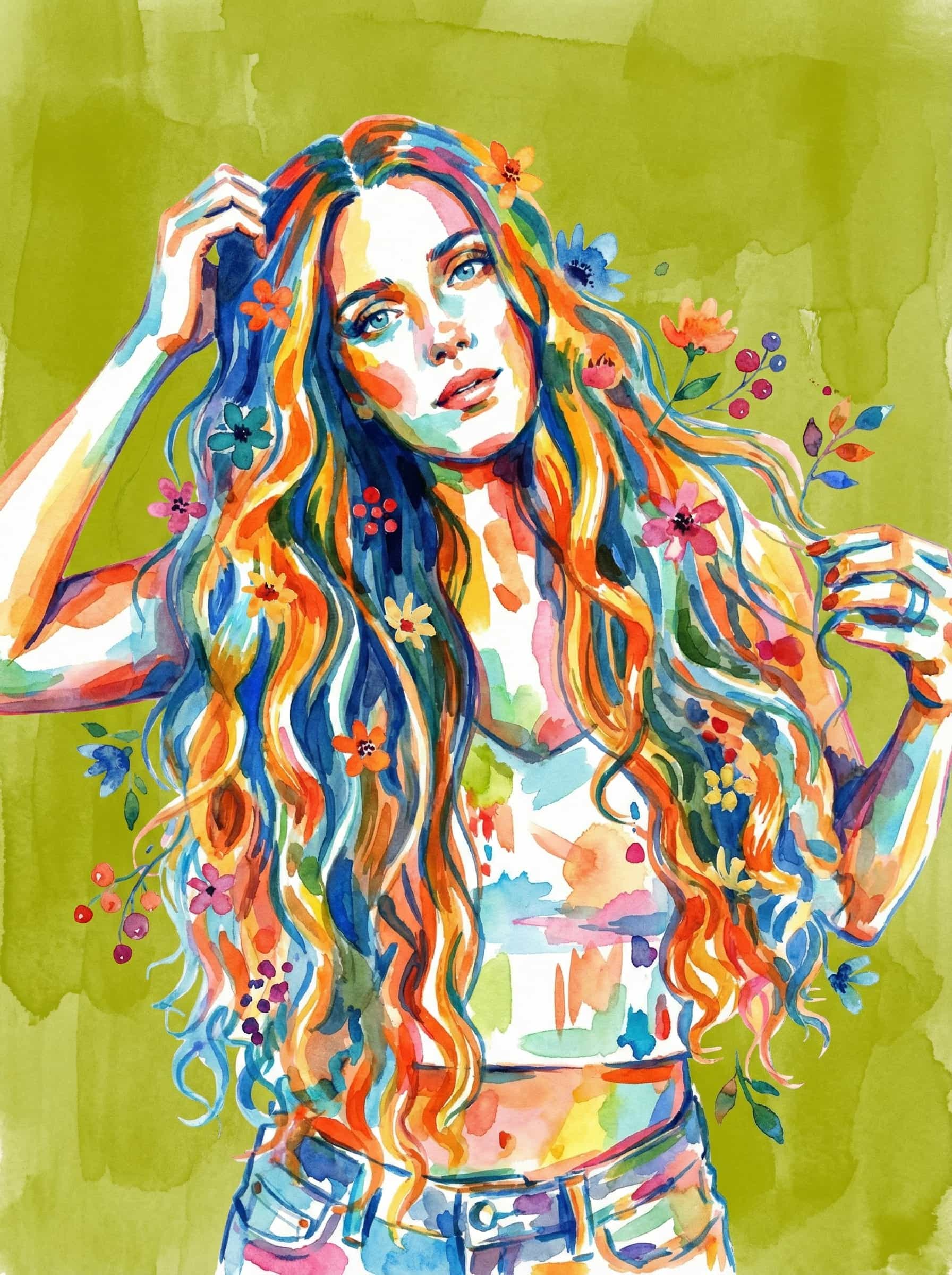 Image in the art style: floral watercolor.