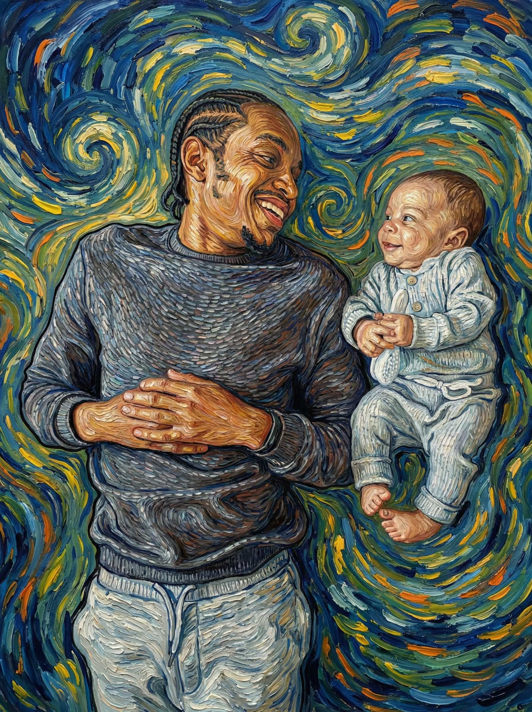 Image in the art style: van gogh.