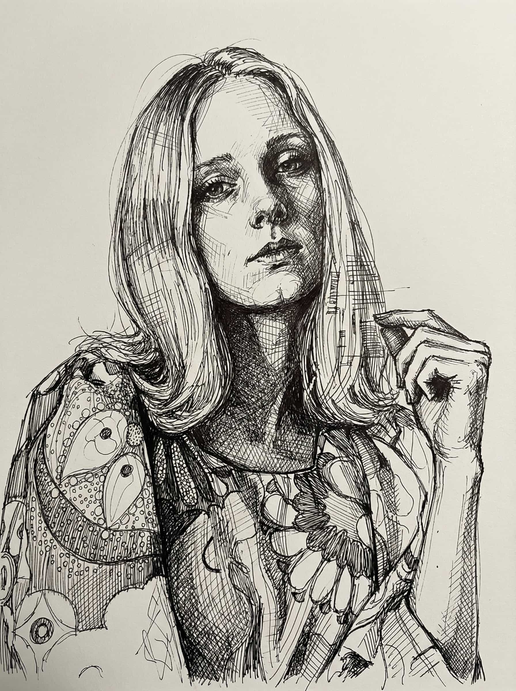 Image in the art style: cross hatching.