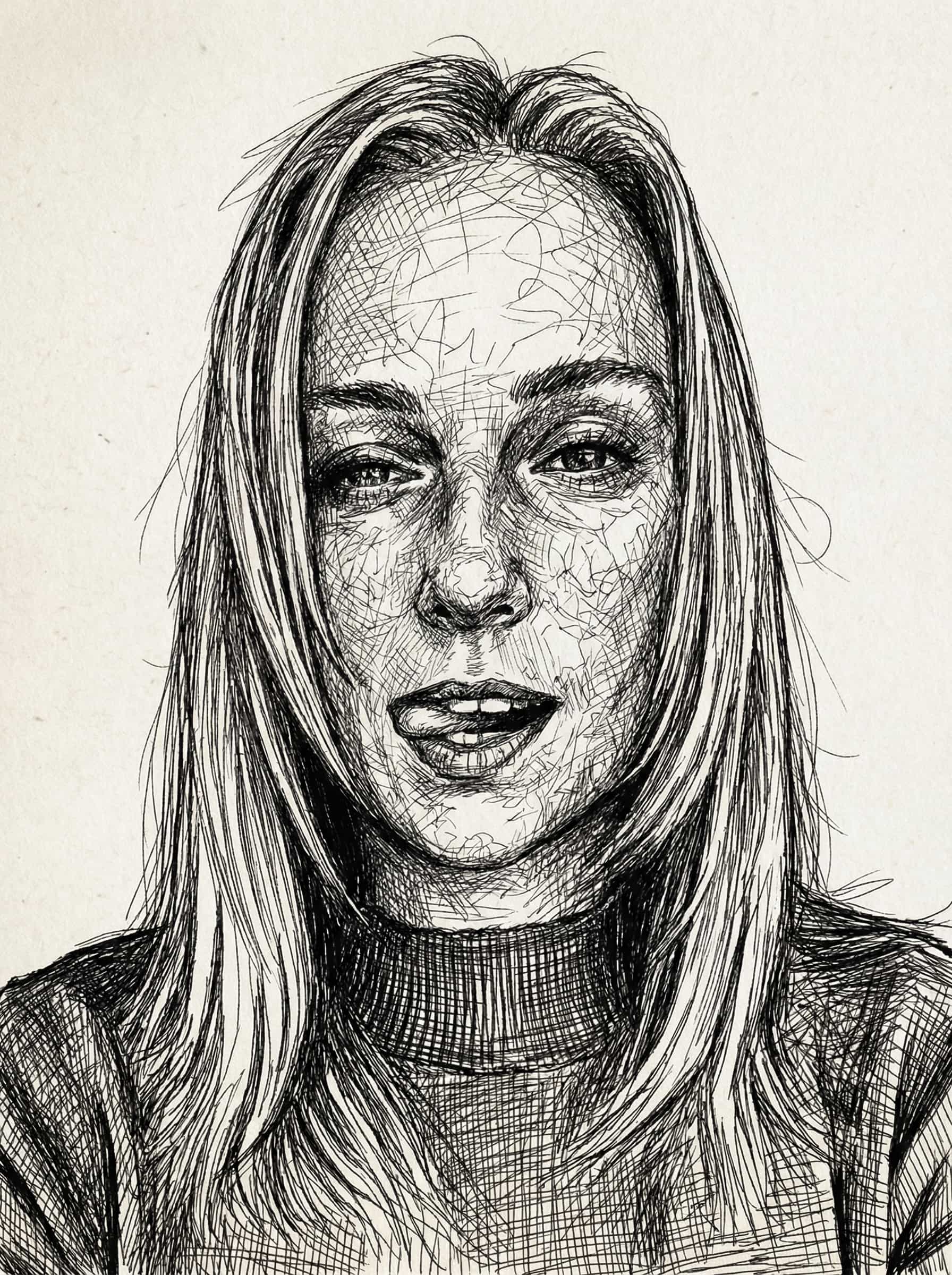 Image in the art style: cross hatching.